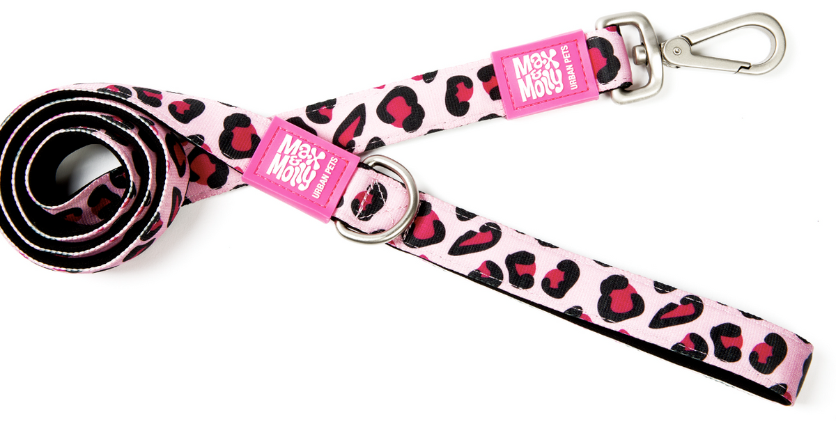Smycz przepinana Max&Molly Pink Leopard