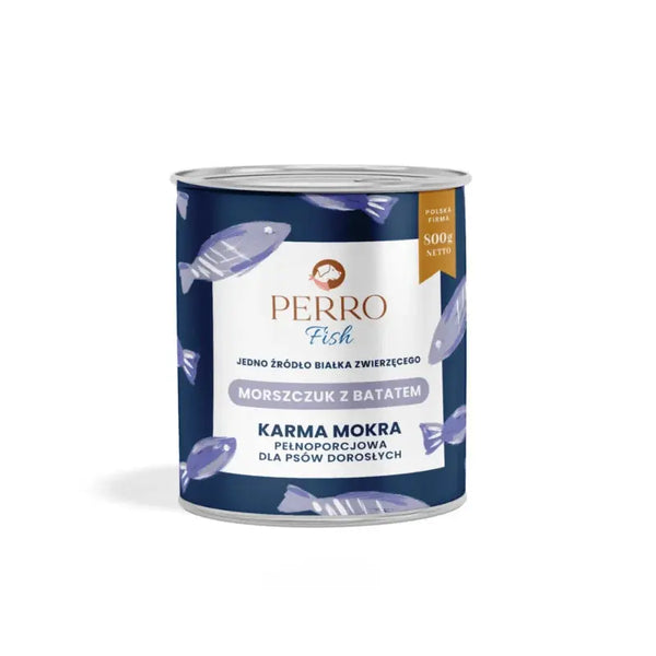 Karma mokra Morszczuk z batatem – monobiałkowa formuła dla psów dorosłych 400g