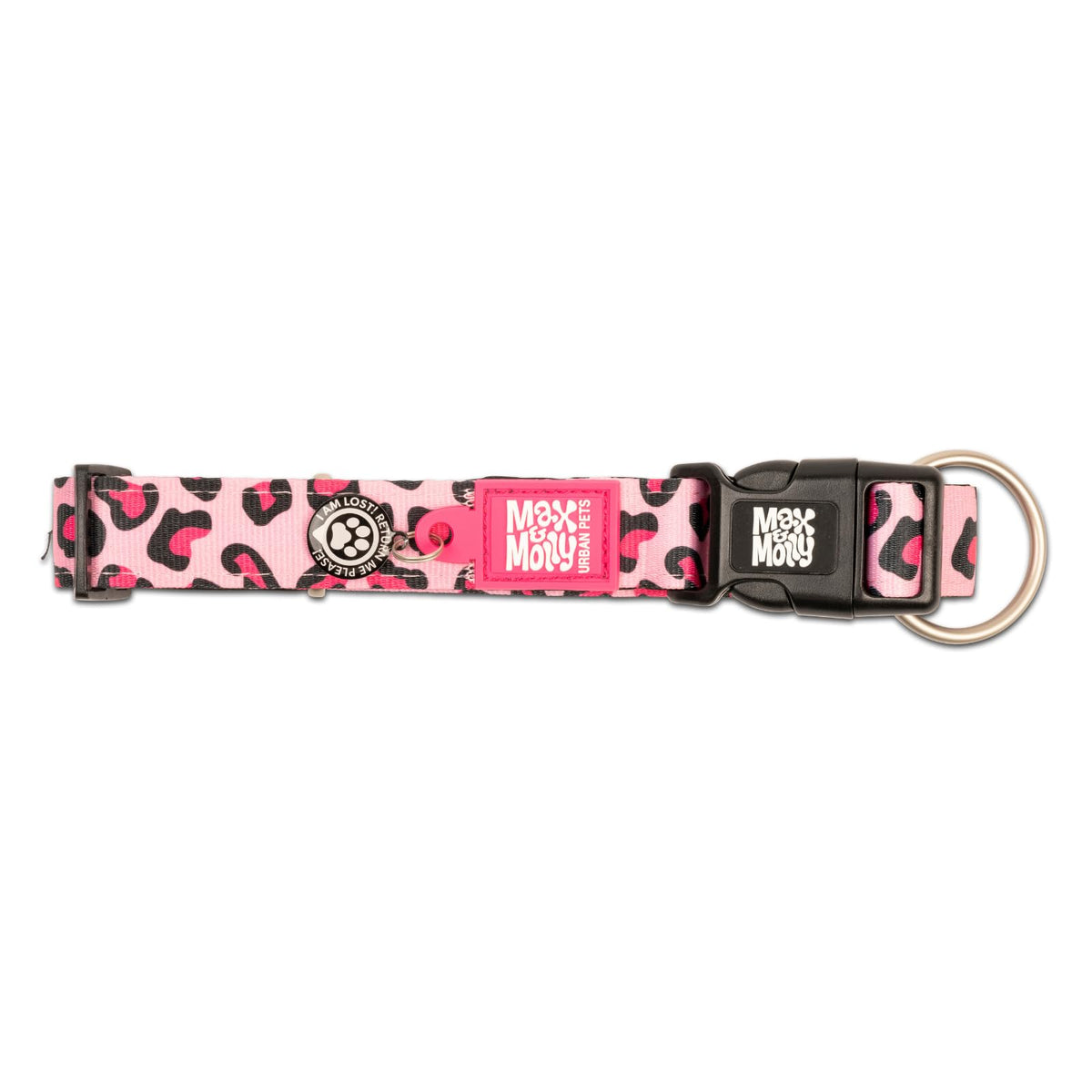 Obroża dla psa Max&Molly Smart ID Pink Leopard