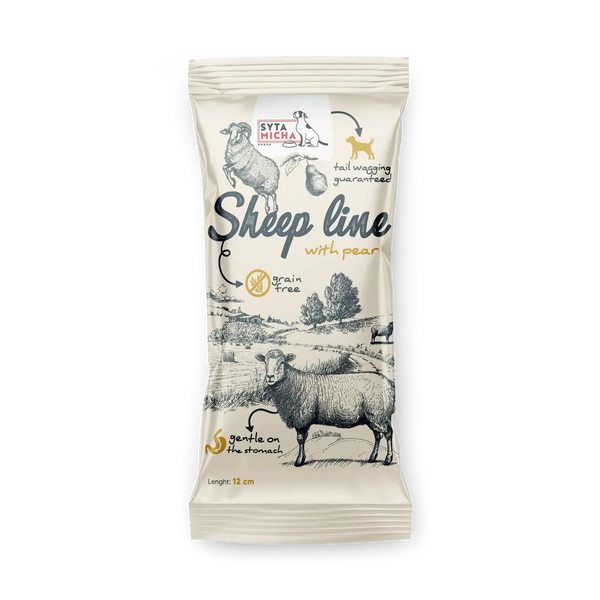 Syta Micha Sheep Line Kość do żucia Owca z gruszką 12cm Syta Micha