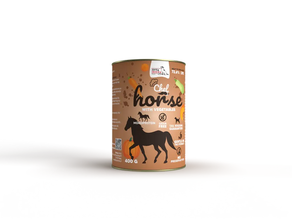 Karma mokra dla psa Koń z warzywami 400g Syta Micha