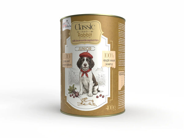 Classic królik z burakiem i malinami junior 400g