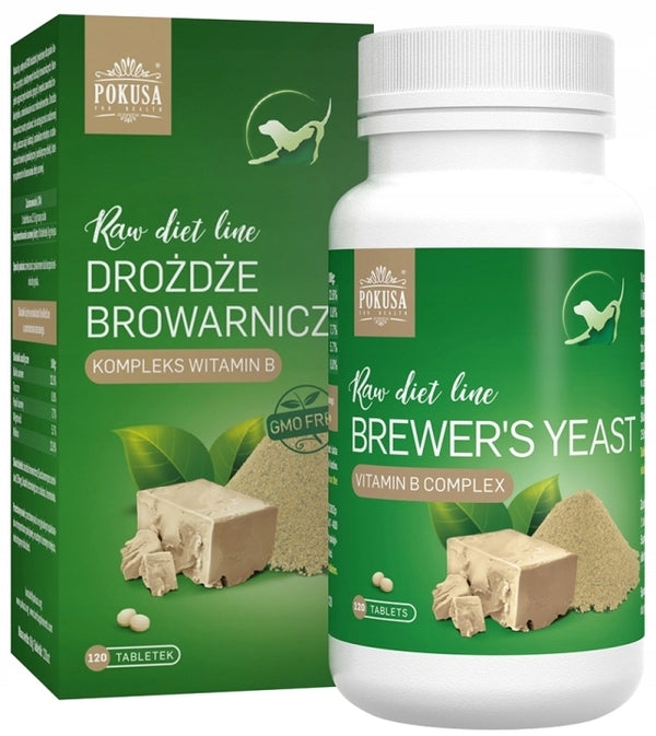 Pokusa RawDietLine Drożdże browarnicze 120 tabletek