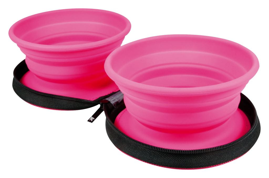 Kiwi Walker Travel Double Bowl miska turystyczna różowa