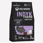 Karma sucha dla psa PAKA ZWIERZAKA indyk z kaczką S 3 kg Paka Zwierzaka