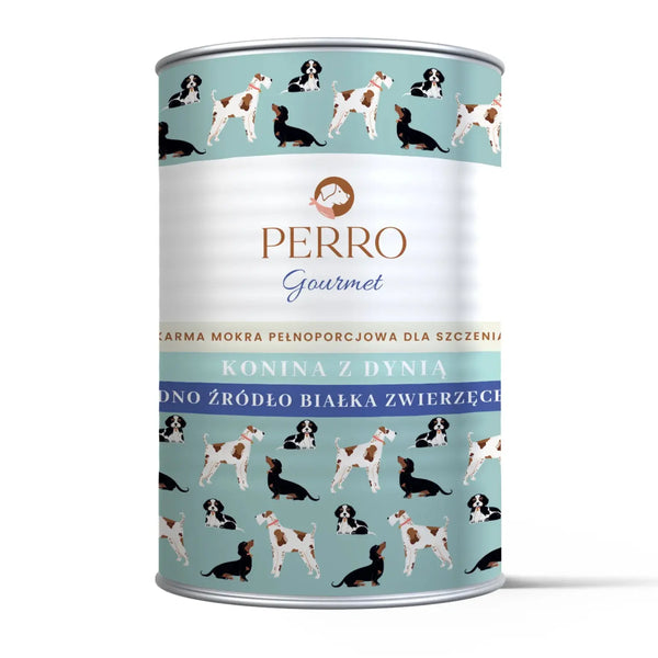 Perro Karma Mokra Gourmet JUNIOR Konina z Cukinią
