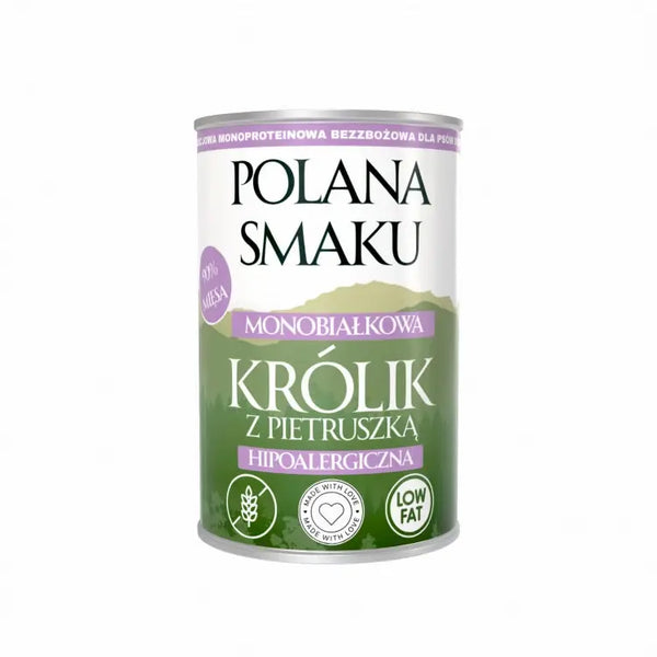Polana Smaku – królik z pietruszką 400g karma mokra