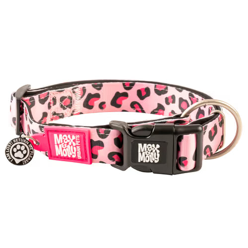 Obroża dla psa Max&Molly Smart ID Pink Leopard