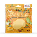 Sucha karma dla szczeniąt Królik i indyk, banan i cukinia 60g Syta Micha