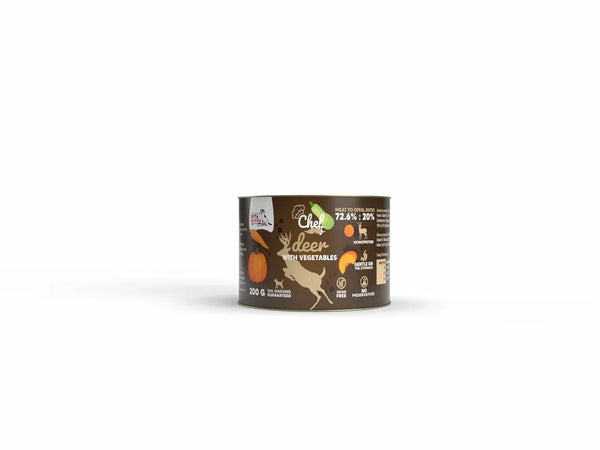 Mokra karma dla psa Jeleń z warzywami 200g