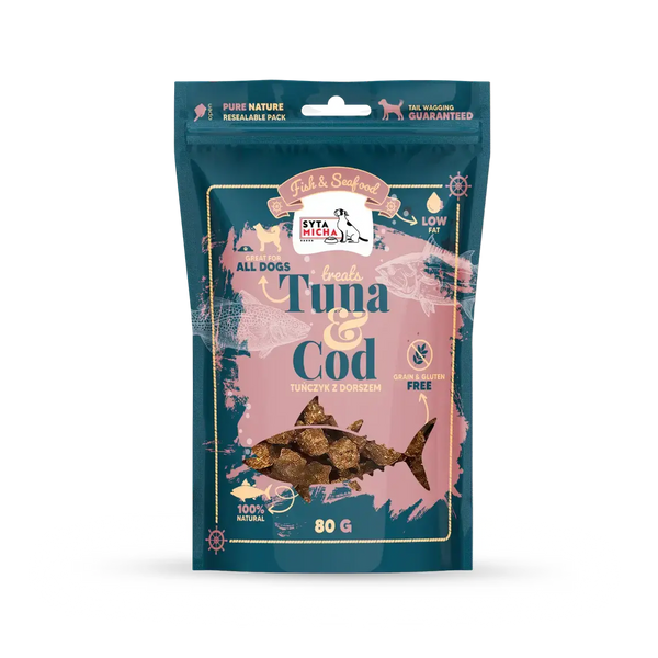 Syta Micha Fish & Seafood Przysmaki z tuńczykiem dla psa 80g Syta Micha