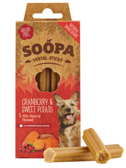 Soopa Dental Stick Żurawina i Batat 100g