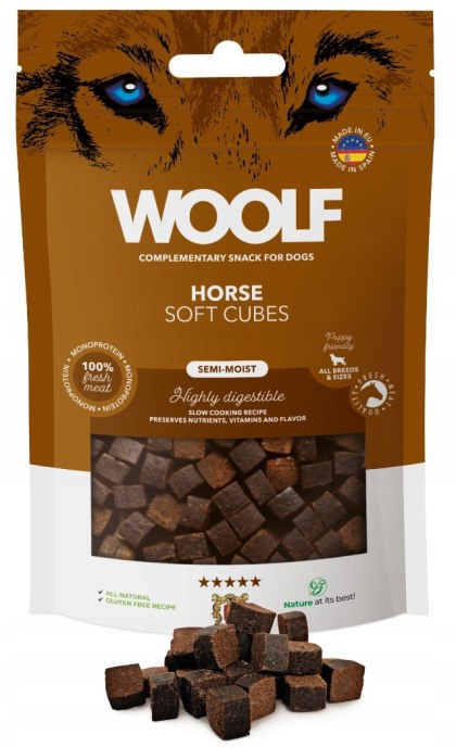 Woolf Soft Cubes Konina 100g