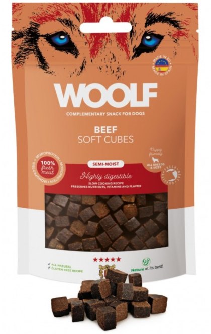 Woolf Soft Cubes Wołowina 100g