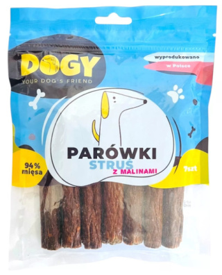 Dogy Parówki Struś z malinami 7szt