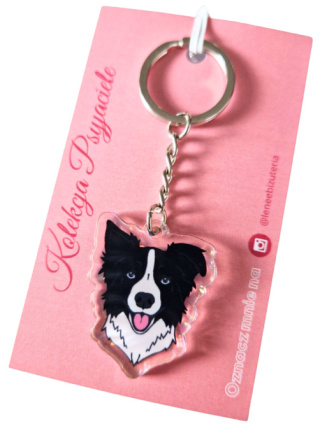 Lenee Brelok Border Collie czarny