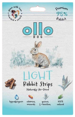 Ollo Air Dried Light Rabbit Strips Przysmaki funkcyjne dla psa 80g