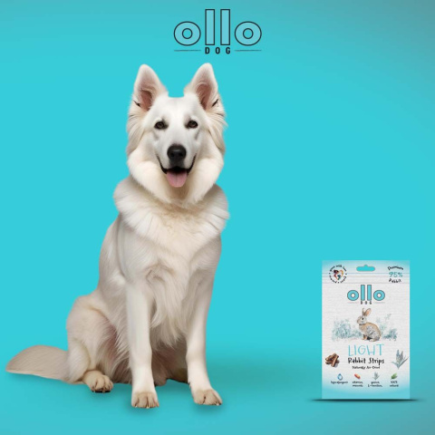 Ollo Air Dried Light Rabbit Strips Przysmaki funkcyjne dla psa 80g Ollo Air Dried Light Rabbit Strips Przysmaki funkcyjne dla psa 80g