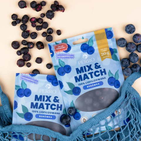 Perro Mix & Match Liofilizowana Borówka amerykańska 20g Perro Mix & Match Liofilizowana Borówka amerykańska 20g