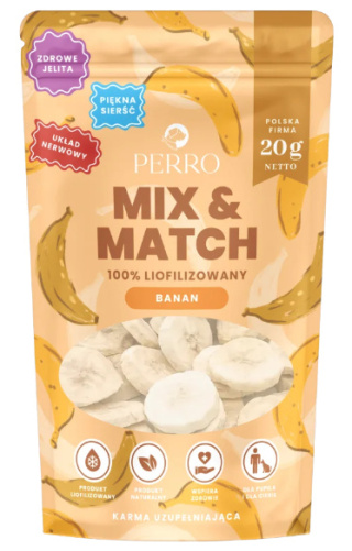 Perro Mix & Match Liofilizowany Banan 20g