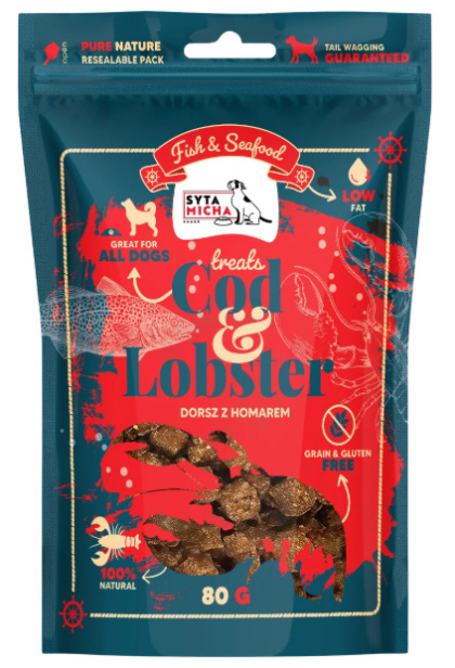 Syta Micha Fish&Seafood Przysmaki dla psa z homarem 80g
