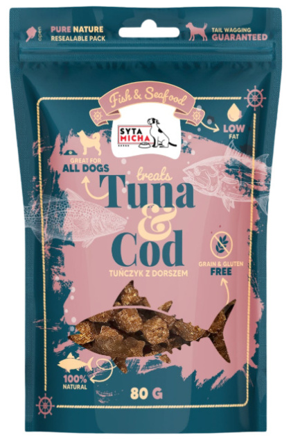 Syta Micha Fish&Seafood Przysmaki dla psa z tuńczykiem 80g