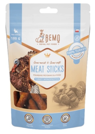 Bemo Meat Sticks Monoprotein Indyk 180g