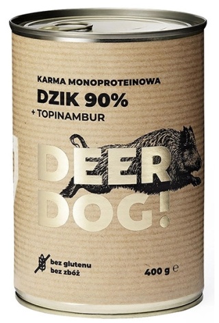 DeerDog Mokra karma dla psa Dzik i topinambur 400g