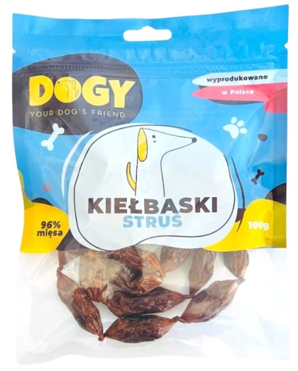 Dogy Kiełbaski ze strusia 100g
