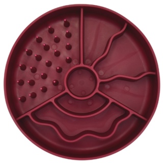 Fiboo Slow Fiboowl Mini Miska spowalniająca dla psa, bordowa