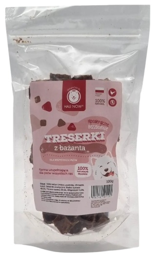 Hau Now Trenerki dla psa Bażant 100g