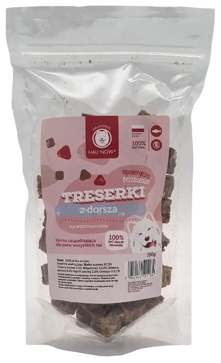 Hau Now Trenerki dla psa Dorsz 150g Hau Now Trenerki dla psa Dorsz 150g