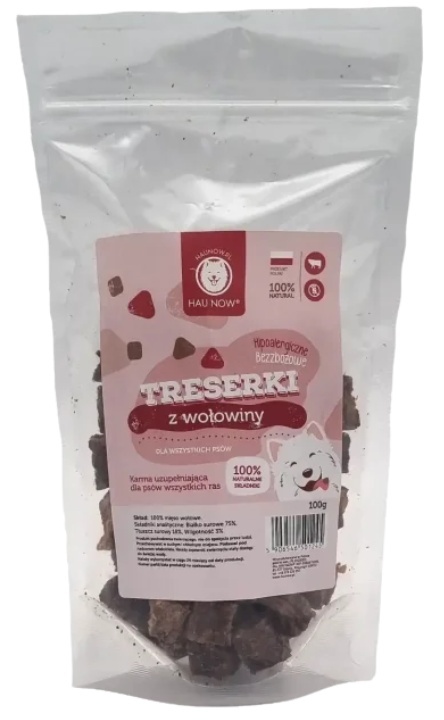 Hau Now Trenerki dla psa Wołowina 100g Hau Now Trenerki dla psa Wołowina 100g