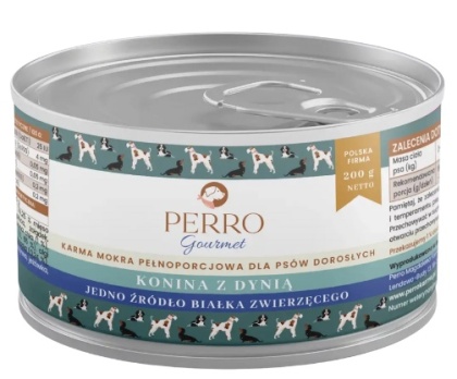 Karma mokra Perro Gourmet Konina z dynią 200g