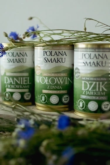Karma mokra dla psa Polana Smaku Dzik z jabłkiem 400g Karma mokra dla psa Polana Smaku Dzik z jabłkiem 400g