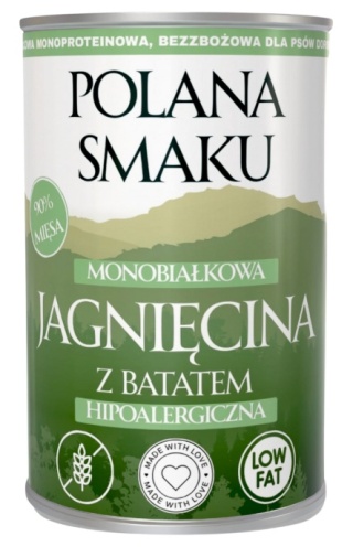 Karma mokra dla psa Polana Smaku Jagnięcina z batatami 400g