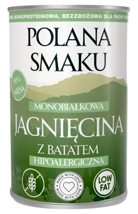 Karma mokra dla psa Polana Smaku Jagnięcina z batatami 400g Karma mokra dla psa Polana Smaku Jagnięcina z batatami 400g