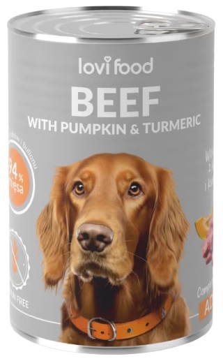 Lovi Food Beef with Pumpkin Karma dla psa z wołowiną i dynią 400g