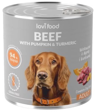 Lovi Food Beef with Pumpkin Karma dla psa z wołowiną i dynią 800g
