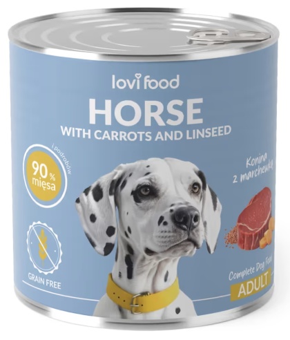 Lovi Food Horse with Carrots Karma z koniną i marchewką 800g