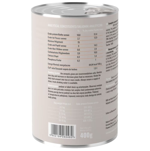 Lovi Food Kangaroo with Carrots Karma dla psa kangur z marchewką 400g Lovi Food Kangaroo with Carrots Karma dla psa kangur z marchewką 400g