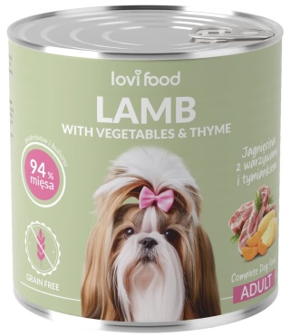 Lovi Food Lamb with Vegetables Karma dla psa z jagnięciną 800g