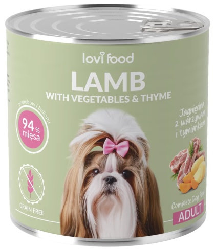 Lovi Food Lamb with Vegetables Karma dla psa z jagnięciną 800g