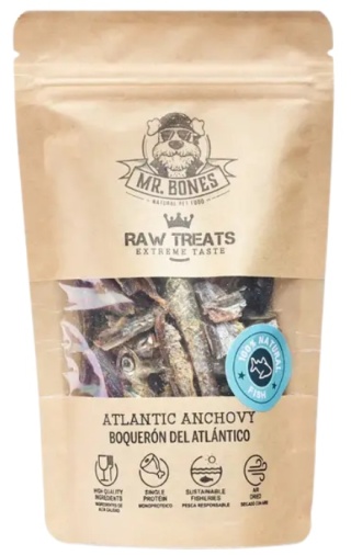 Mr Bones Raw Treats Atlantic Anchois dla psów 45g