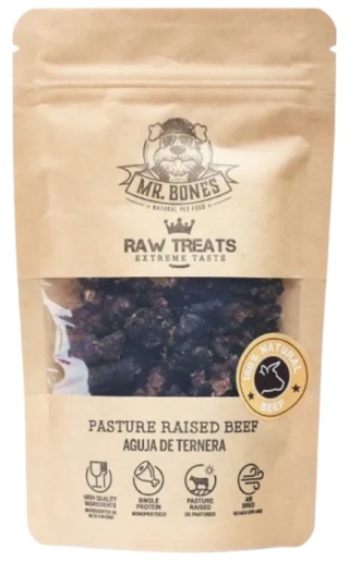 Mr Bones Raw Treats Kawałki wołowiny z wolnego wybiegu 45g