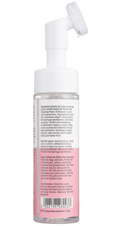 Mubo Pianka do mycia łapek bez spłukiwania Arbuz 200ml Mubo Pianka do mycia łapek bez spłukiwania Arbuz 200ml