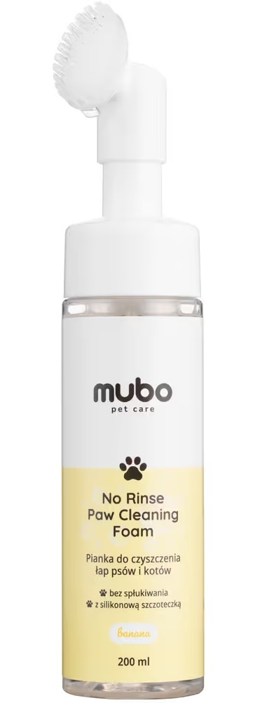 Mubo Pianka do mycia łapek bez spłukiwania Banan 200ml
