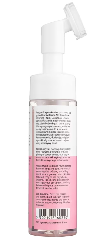 Mubo Pianka do mycia łapek bez spłukiwania Wisnia 200ml Mubo Pianka do mycia łapek bez spłukiwania Wisnia 200ml