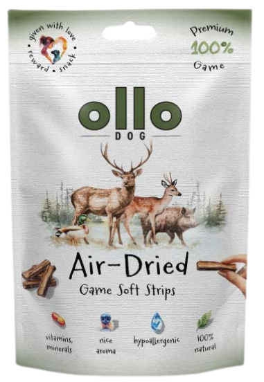 Ollo Air Dried Game Strips Paski z dziczyzny 80g