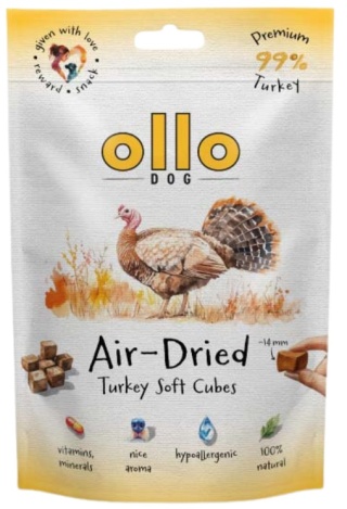 Ollo Air Dried Turkey Soft Cubes Kosteczki z indyka 80g